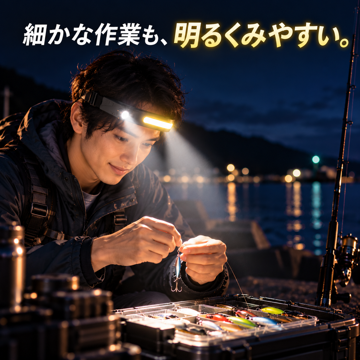 暗い場所でも作業がはかどる！両手が使えるLEDヘッドライト