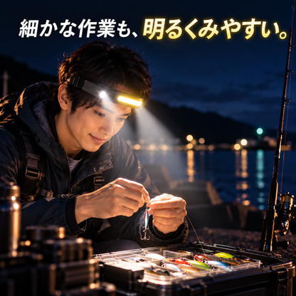 暗い場所でも作業がはかどる！両手が使えるLEDヘッドライト
