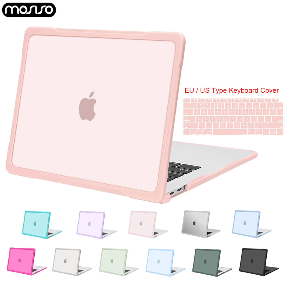 MacBook クリア保護ケース キーボードカバー付き　耐衝撃・薄型ハードケース